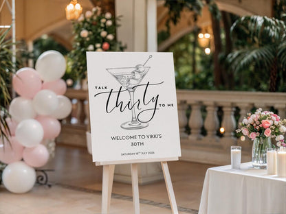 PERSONALISED TALK THIRTY To Me Birthday Sign: Custom Milestone Party Board Décor